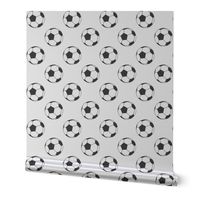 Two Inch Black and White Soccer Balls on White