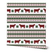 Christmas Sweater - steers / cow / cattle