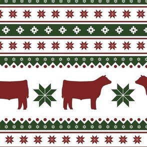 Christmas Sweater - steers / cow / cattle