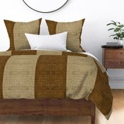 Duo Faux Linen Coffee and Oatmeal