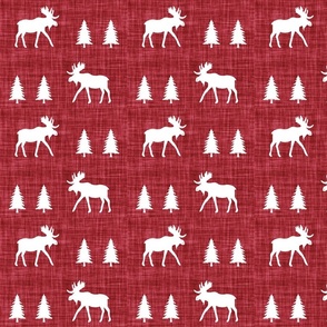 moose trot red linen