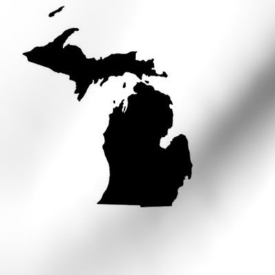 Michigan silhouettes  with 1.5" borders, multicolored