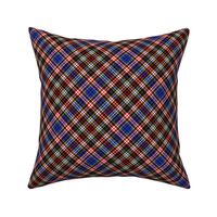 Ogilvy or Drummond of Strathallan tartan, blue modern, 6" diagonal