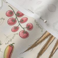 Farm veggies (cream) by HelenPdesigns