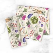 Farm veggies (cream) by HelenPdesigns