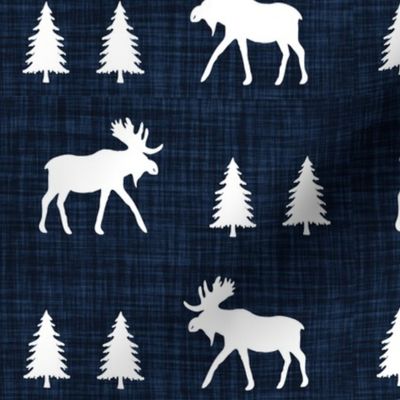 moose trot // navy linen