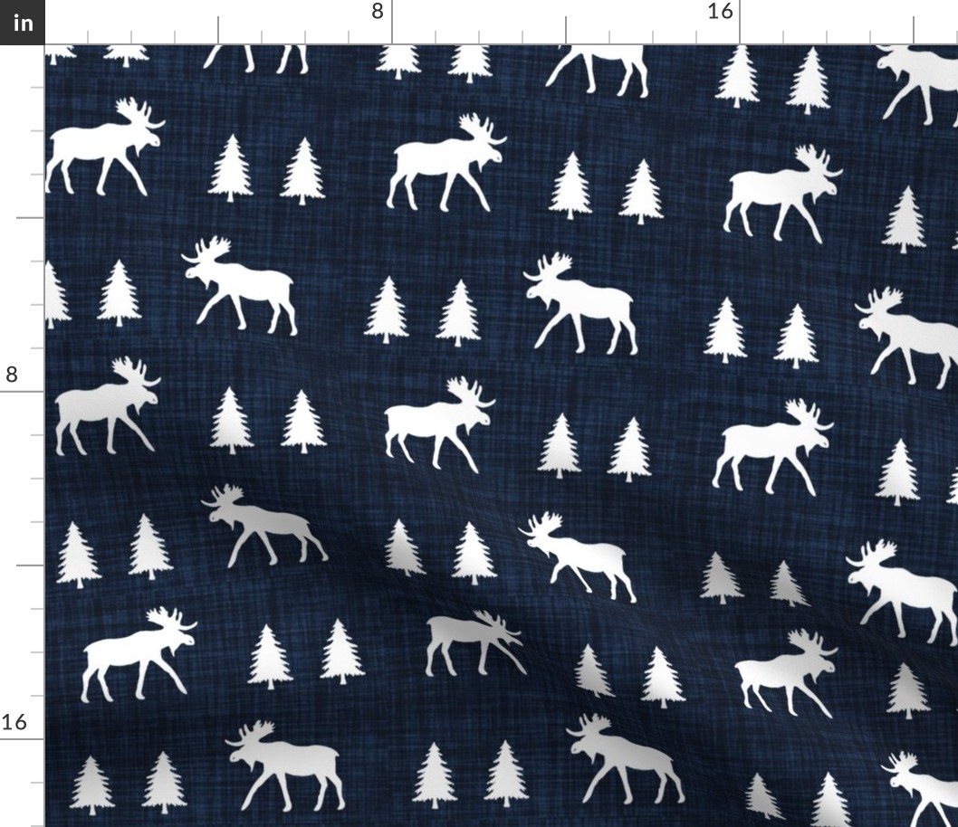 moose trot // navy linen