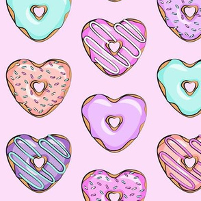 heart shaped donuts - valentines multi 