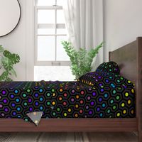 Geometric Pattern: Looped Hexagons: Dark Rainbow