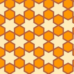Geometric Pattern: Star Hexagon: Gold