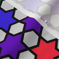 Geometric Pattern: Star Hexagon: Rainbow