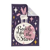 Unicorn Reach for the Stars tea towel - poster