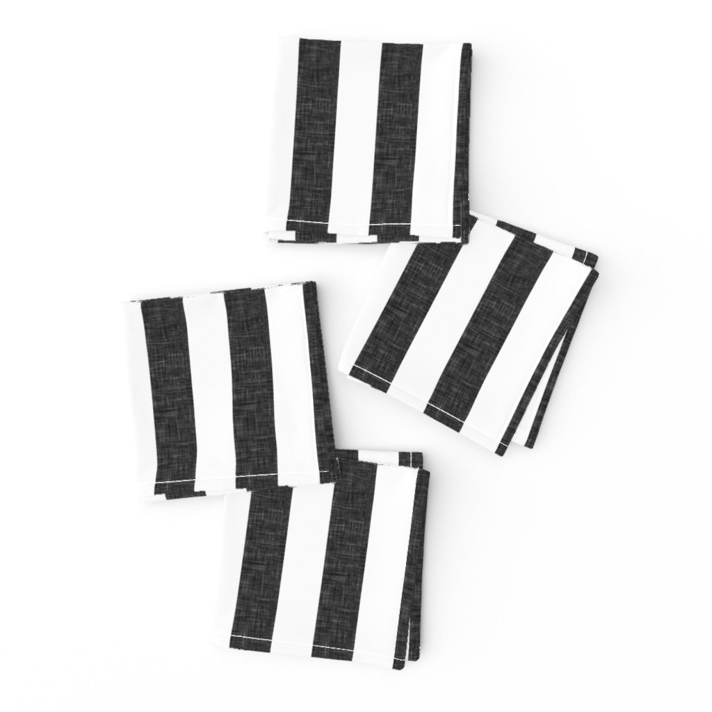 dark grey linen stripe 1" (90) || the lumberjack collection