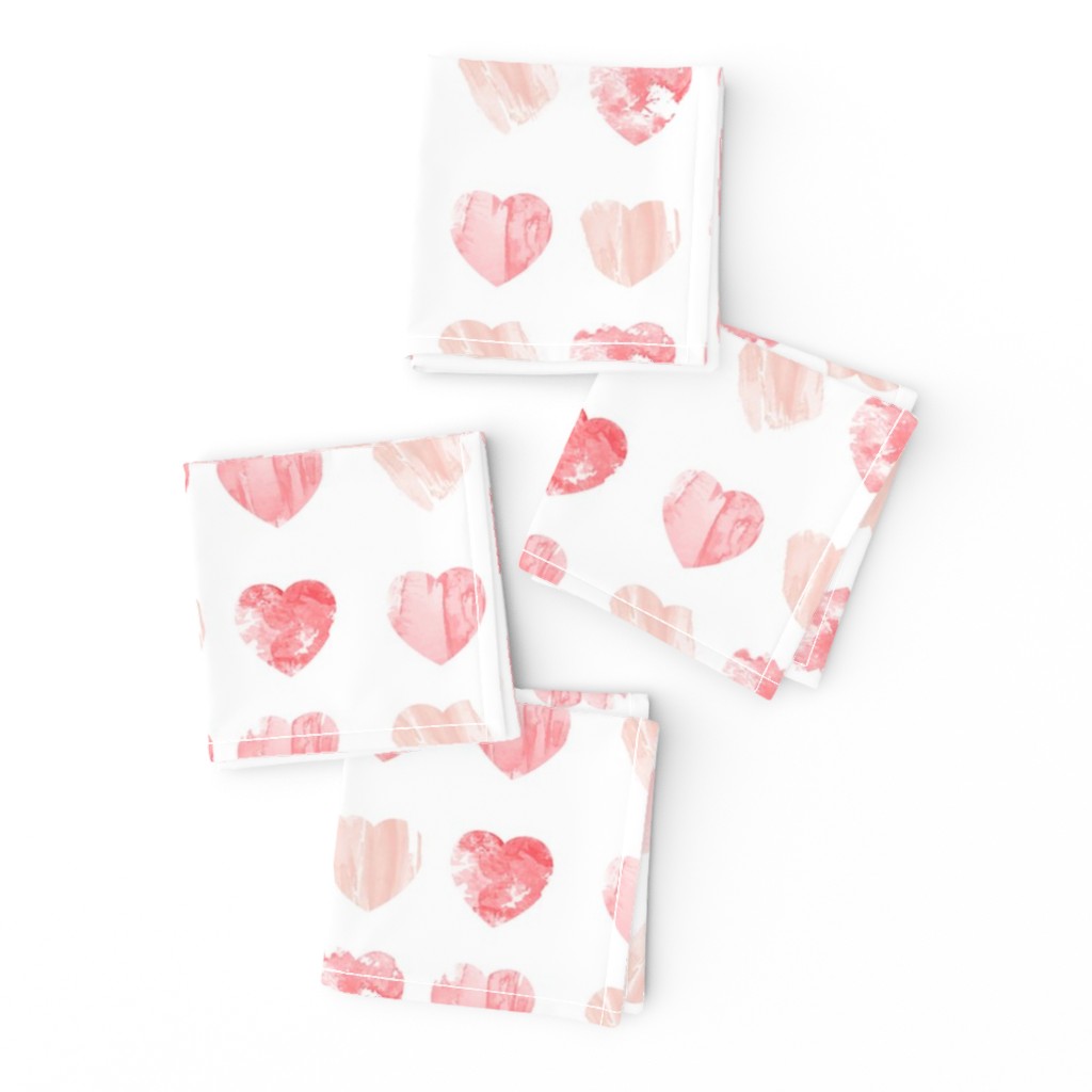 Watercolor Blush Hearts