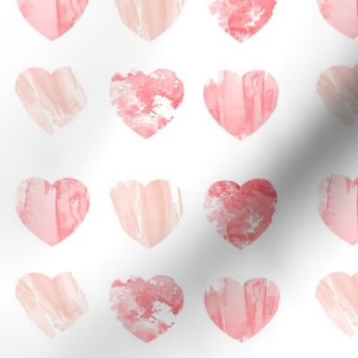 Watercolor Blush Hearts