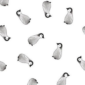 Baby Emperor Penguins - white