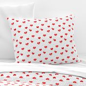 watercolor heart || scatter dots - red