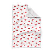 watercolor heart || scatter dots - red