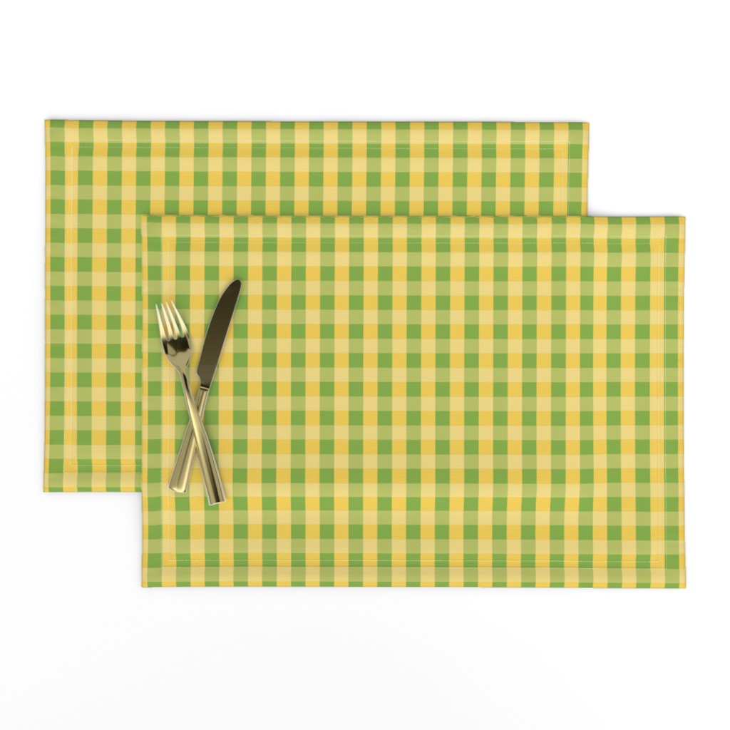 Green and Yellow Gingham - 1/2 Inch