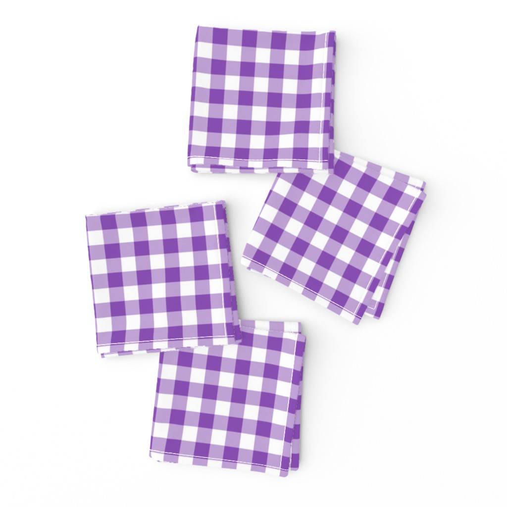 Purple and White Gingham