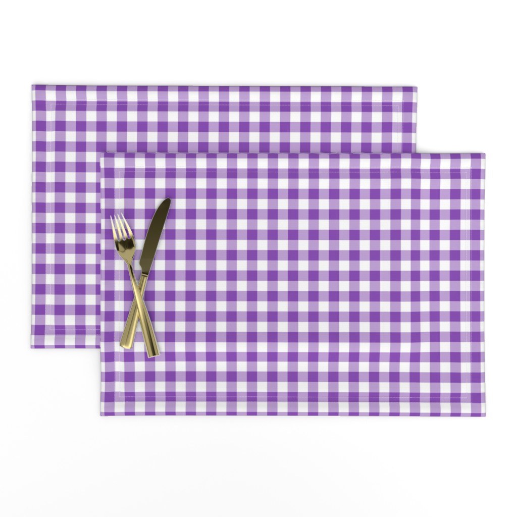 Purple and White Gingham