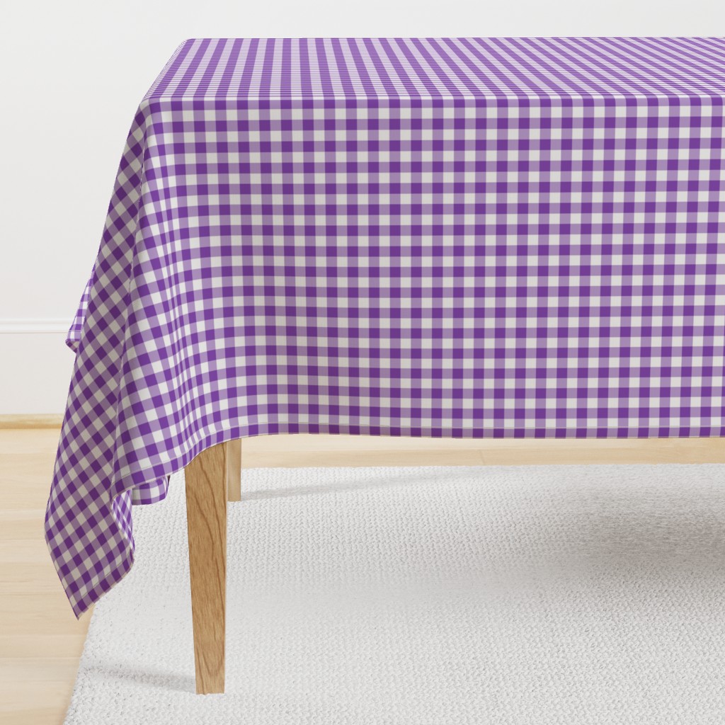 Purple and White Gingham