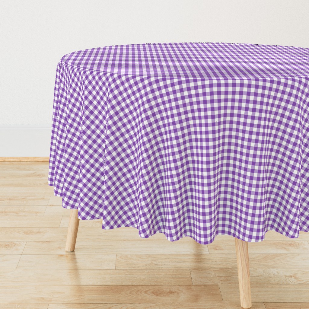 Purple and White Gingham