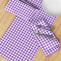 Purple and White Gingham