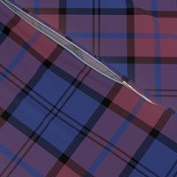 Dunbar tartan, 6", custom colorway dark pink/blue