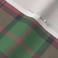 Dunbar tartan, 6", custom colorway soft red/green