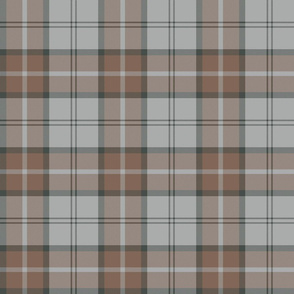 Dunbar tartan, 6", custom colorway light grey/brown