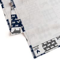 farm wholecloth - patchwork farm fabric navy plaid