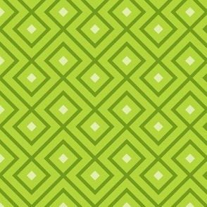 Geometric Pattern: Loop Diamond: Green
