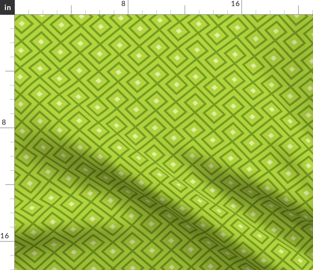 Geometric Pattern: Loop Diamond: Green
