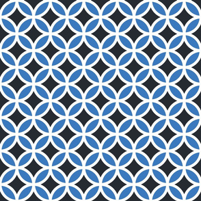 Geometric Pattern: Circle: Blue/Black