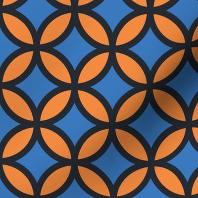 Geometric Pattern: Circle: Orange/Blue