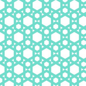 Geometric Pattern: Hexagon: Blue