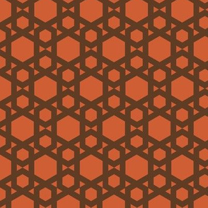 Geometric Pattern: Hexagon: Orange