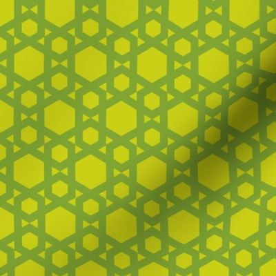 Geometric Pattern: Hexagon: Green