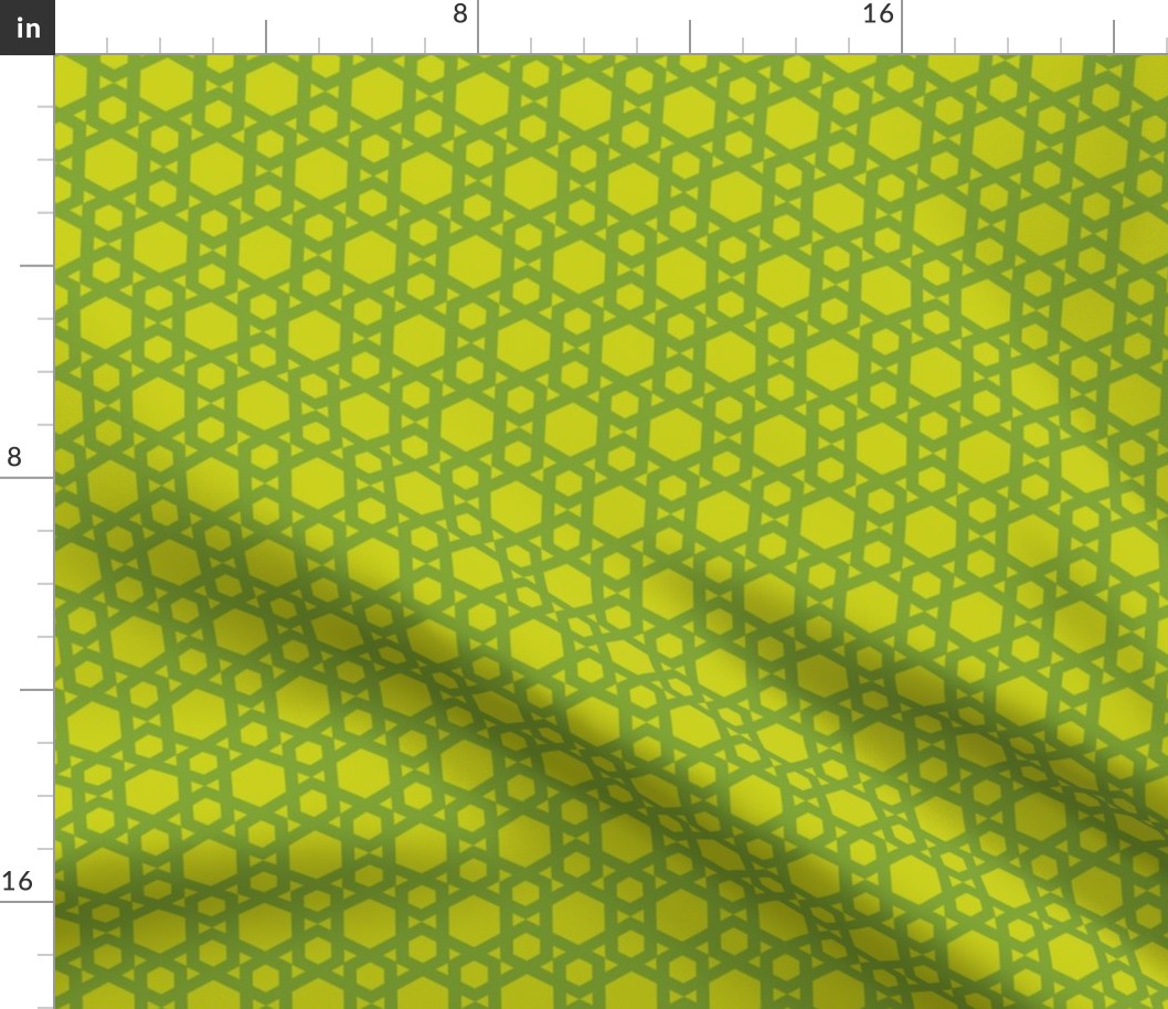 Geometric Pattern: Hexagon: Green