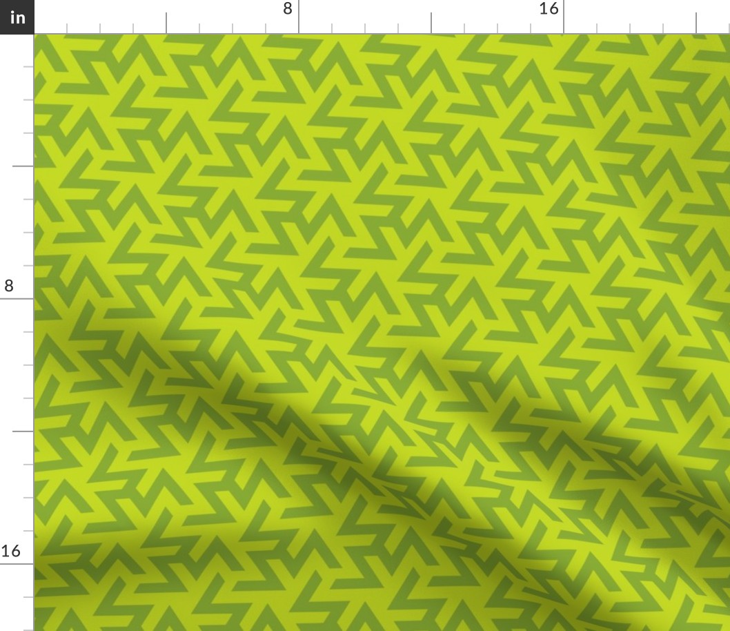 Geometric Pattern: Triskelion: Green