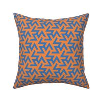 Geometric Pattern: Triskelion: Blue/Orange