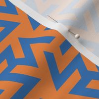 Geometric Pattern: Triskelion: Blue/Orange