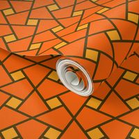 Geometric Pattern: Square Twist: Orange