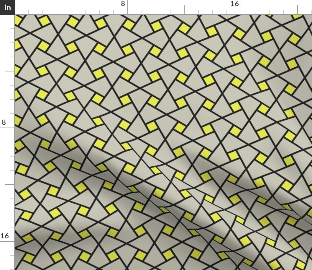 Geometric Pattern: Square Twist: Grey