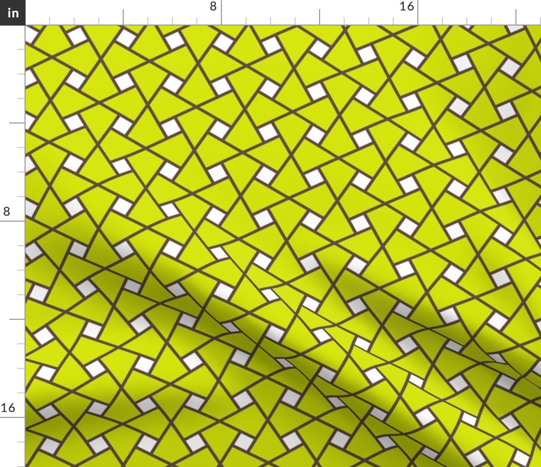 Geometric Pattern: Square Twist: Green