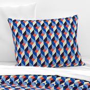 Geometric Pattern: Box: Blue/Orange