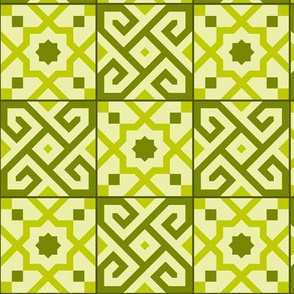 Geometric Pattern: Tiles: Green
