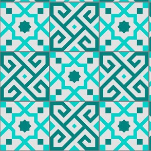 Geometric Pattern: Tiles: Blue