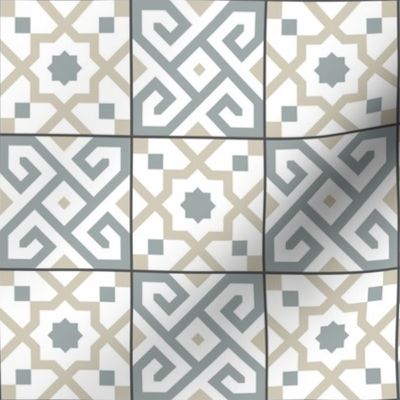 Geometric Pattern: Tiles: Grey